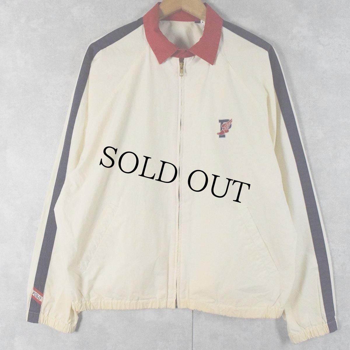 画像1: 90's POLO Ralph Lauren ウイングフット コットンスイングトップ M (1)