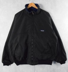 画像1: 90's Patagonia USA製 シェルドシンチラジャケット BLACK L (1)