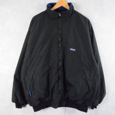 画像1: 90's Patagonia USA製 シェルドシンチラジャケット BLACK XXL (1)