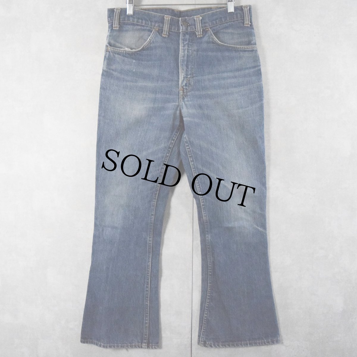 画像1: 70's Levi's 646 オレンジタブ ベルボトムデニムパンツ W33 (1)