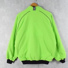 画像1: 90's adidas ナイロン×フリース エンボス加工 リバーシブルジップジャケット M (1)