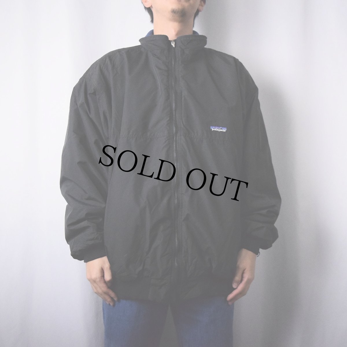 画像2: 90's Patagonia USA製 シェルドシンチラジャケット BLACK XXL (2)