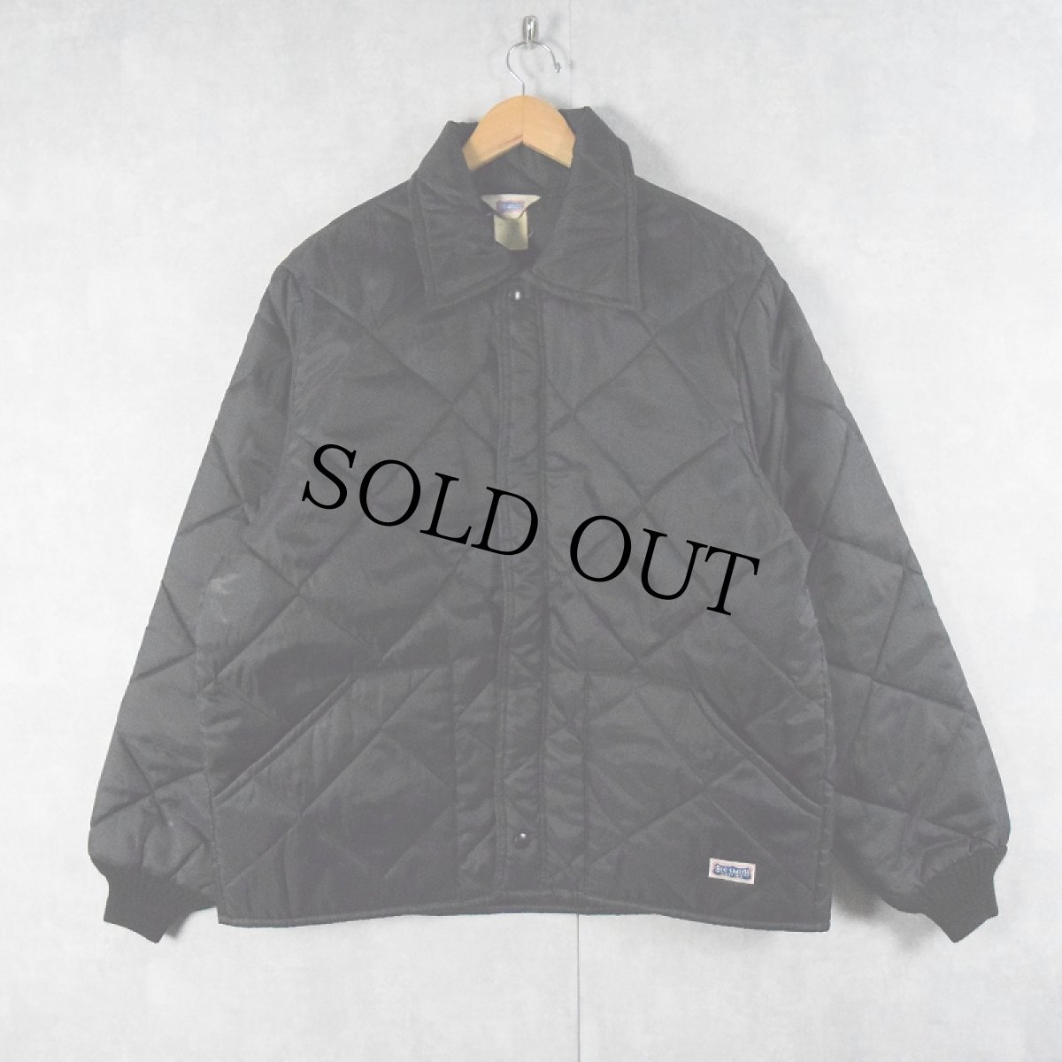 画像1: 80's BIG SMITH USA製 中綿入り キルティングジャケット BLACK L (1)