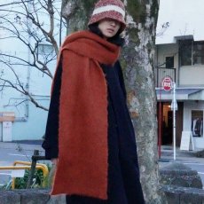 画像3: F.O.G. "Mohair Knit Wide Muffler" no fringe Poppy  (3)