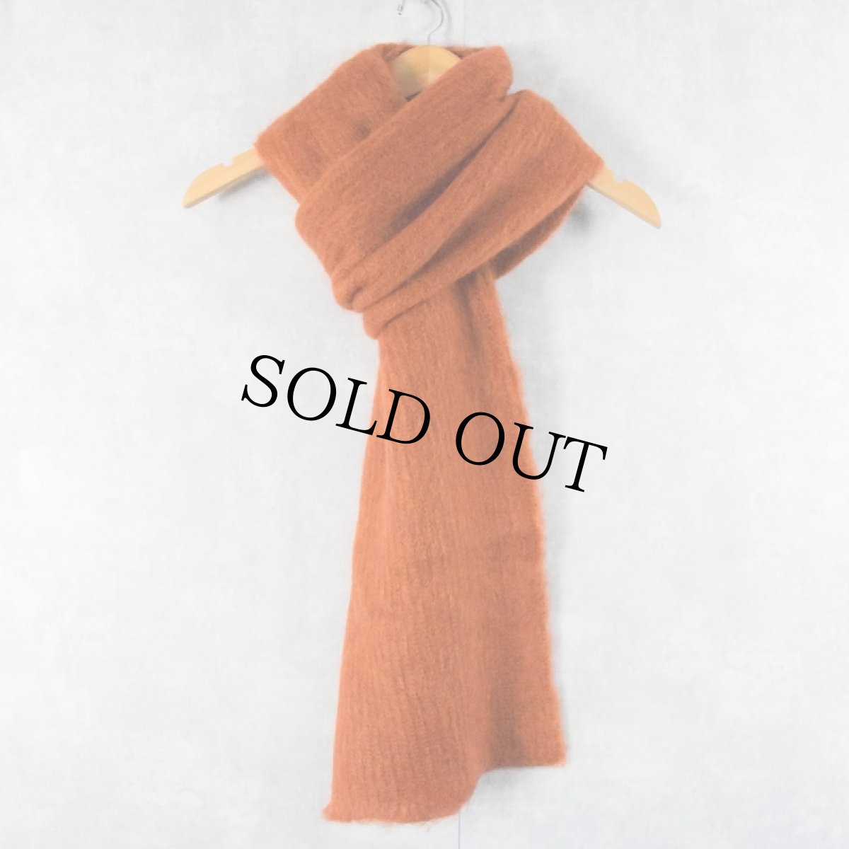 画像4: F.O.G. "Mohair Knit Wide Muffler" no fringe Poppy  (4)