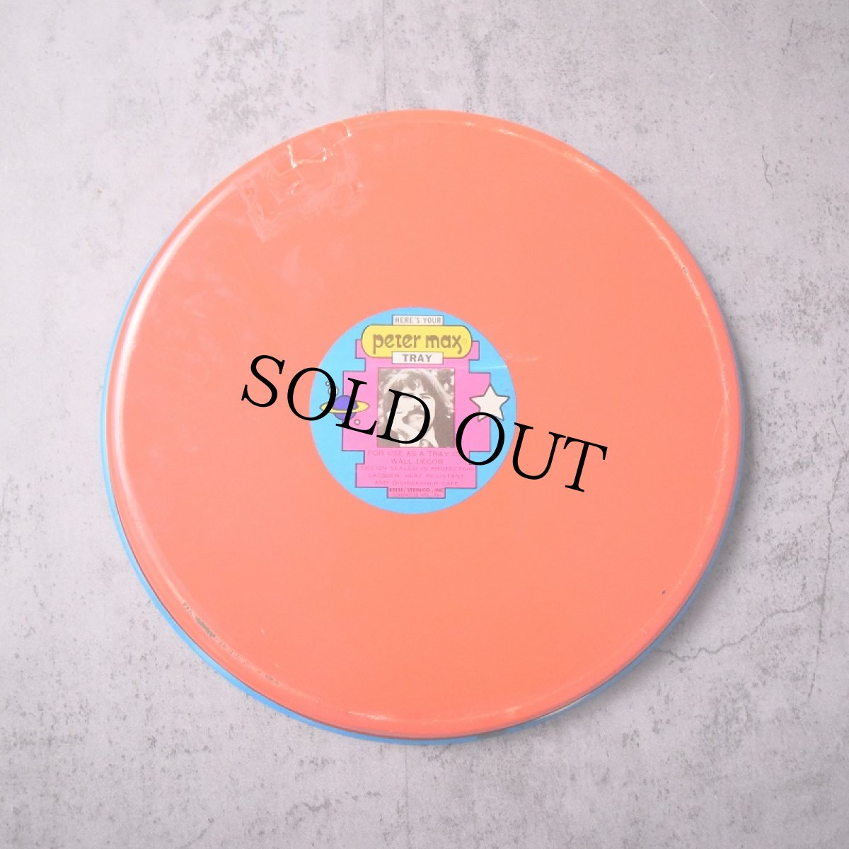 画像2: 60〜70's PETER MAX "Butterfly" アート メタルトレー (2)