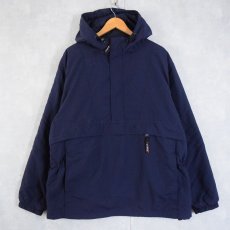 画像1: 90's L.L.Bean ナイロンアノラックパーカー NAVY XL (1)