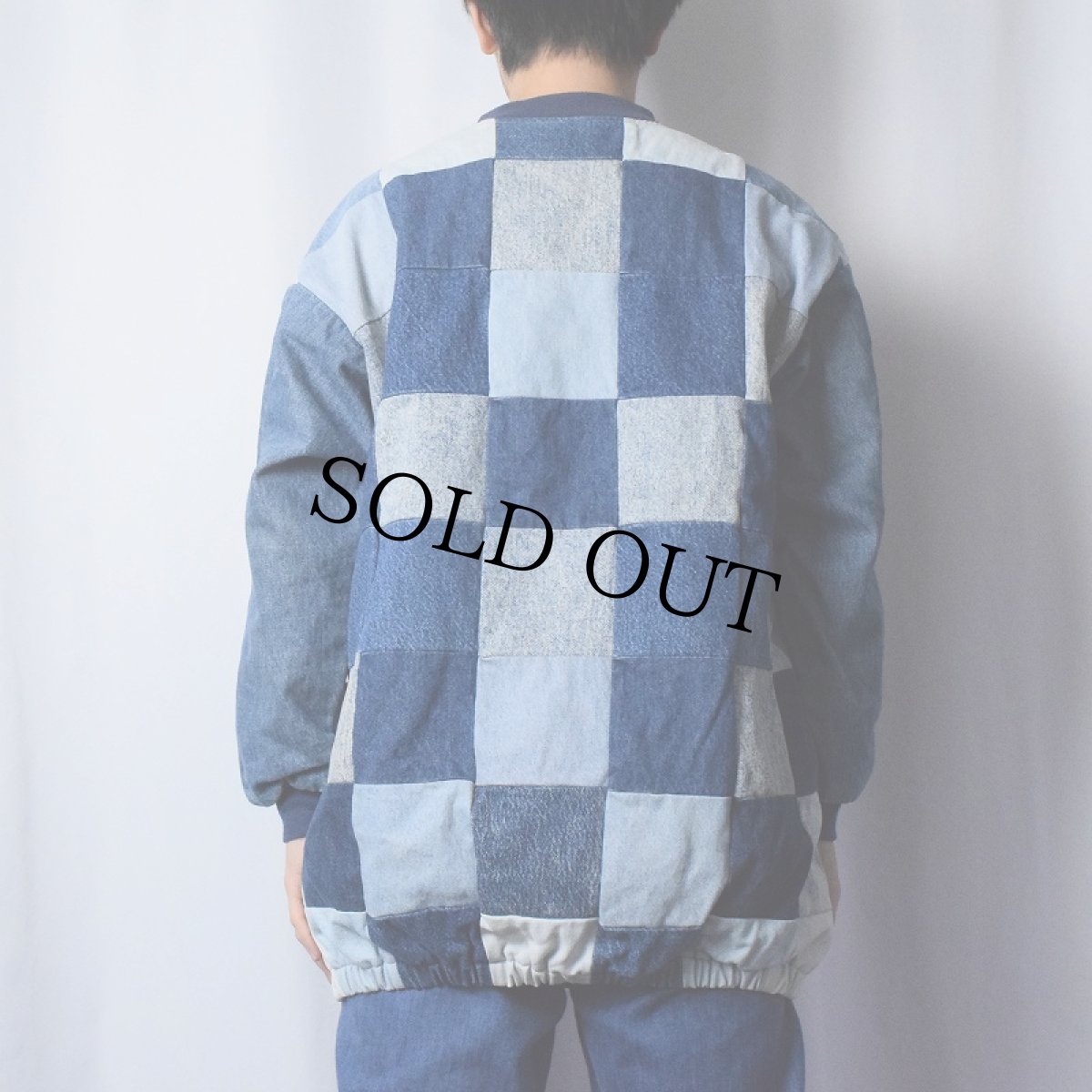 画像3: 80's ZENA USA製 パッチワーク ジップアップデニムジャケット (3)