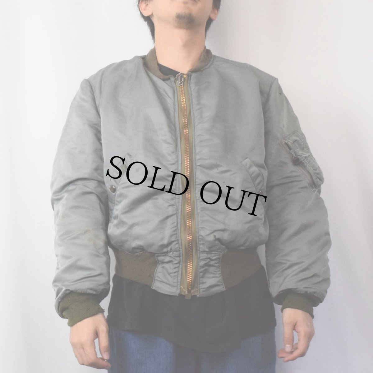 画像2: 50's USAF TYPE B-15D カスタムリメイク フライトジャケット SIZE38 (2)