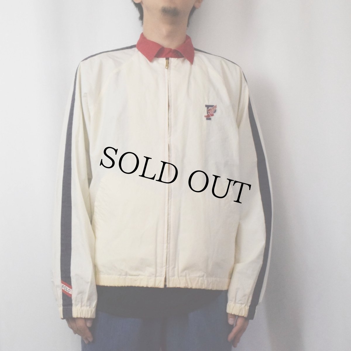 画像2: 90's POLO Ralph Lauren ウイングフット コットンスイングトップ M (2)