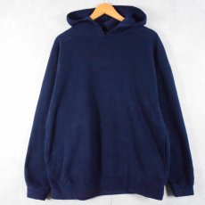 画像1: 90's GAP フリースパーカー NAVY L (1)