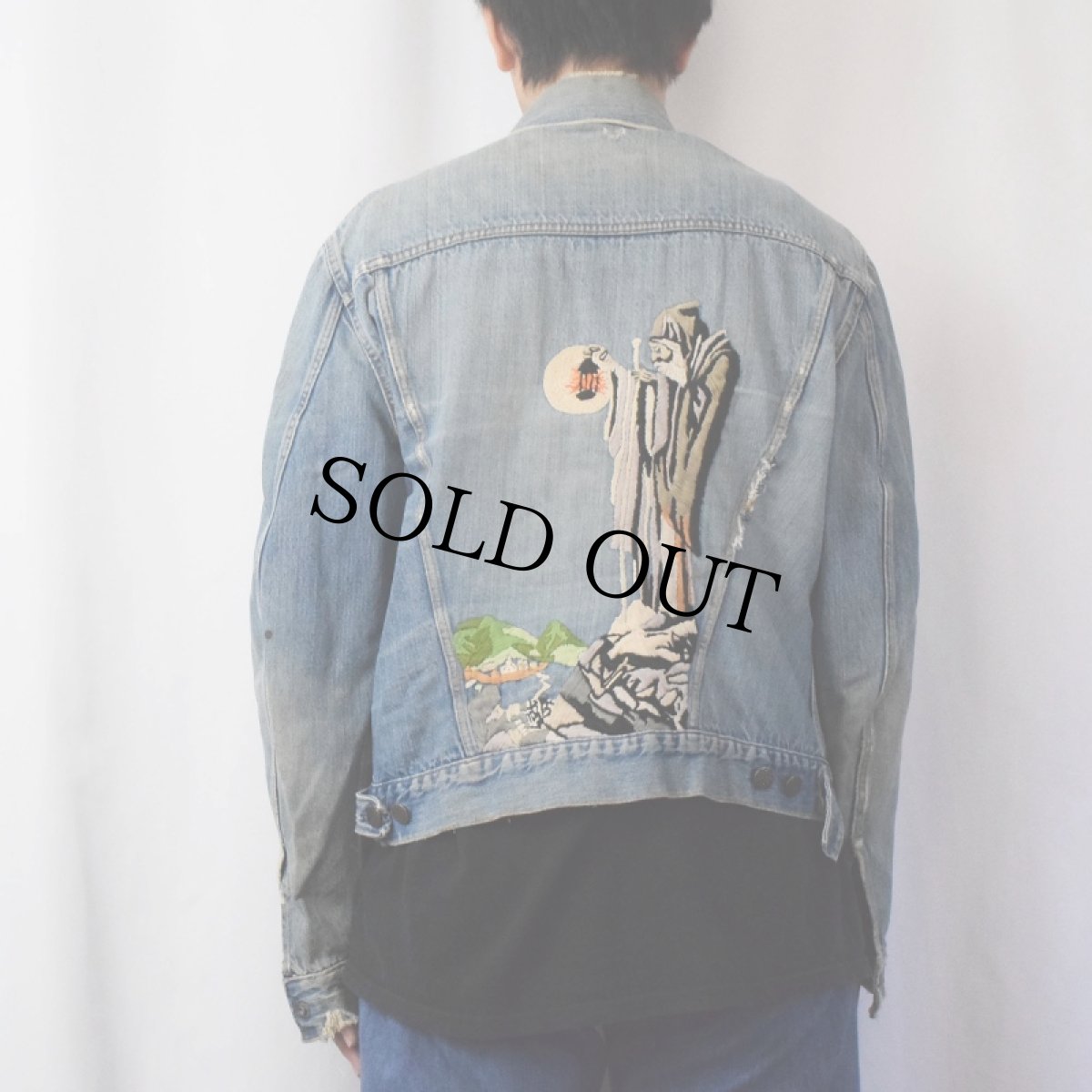 画像4: 60〜70's STOREBRAND Led Zeppelin "Stairway to Heaven" ハンド刺繍 デニムジャケット (4)