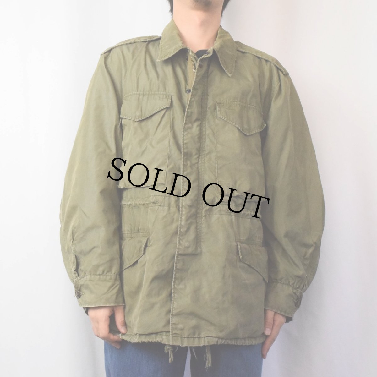 画像2: 50's USMC M-51 コットンポプリン ステンシル入りフィールドジャケット (2)