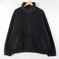 画像1: 90's Eddie Bauer EBTEK USA製 "POLARTEC" フリースジャケット BLACK XL (1)