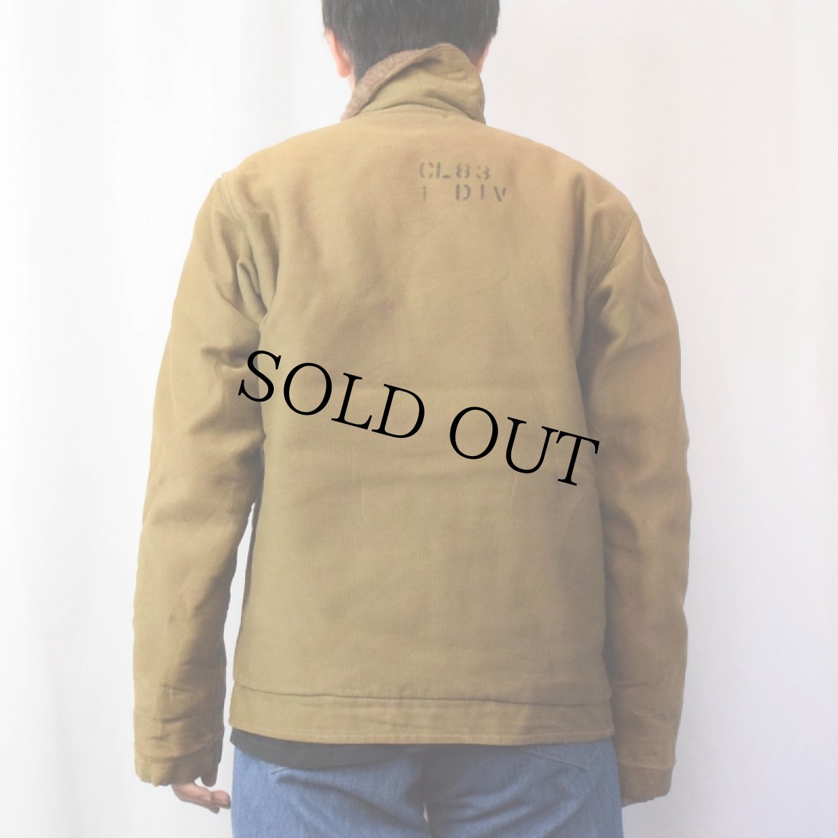 画像3: 40's U.S.NAVY N-1 "初期" ステンシル入り ピケデッキジャケット (3)