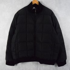 画像1: POLO Ralph Lauren コットンナイロン キルティングダウンジャケット BLACK XL (1)