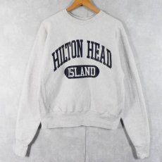 画像1: 90〜2000's the cotton exchange USA製 REVERSE WEAVE TYPE "HILTON HEAD ISLAND" プリントスウェット M (1)