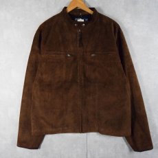 画像1: POLO Ralph Lauren スウェードレザー シングルライダースジャケット XL (1)