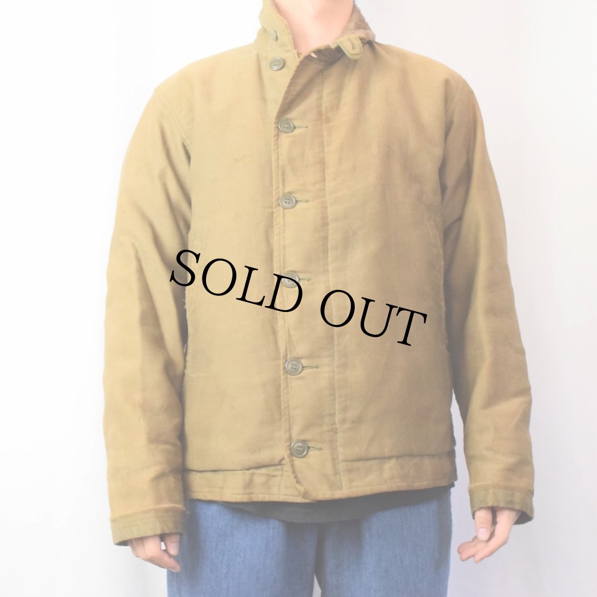 画像2: 40's U.S.NAVY N-1 "初期" ステンシル入り ピケデッキジャケット (2)