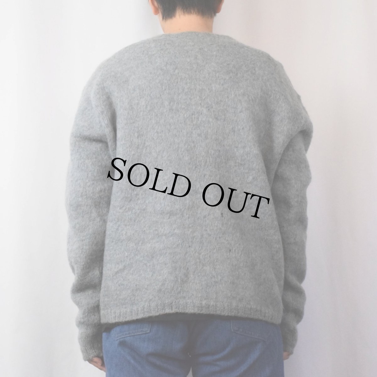 画像3: 60〜70's Robert Bruce USA製 モヘアニットカーディガン XL (3)