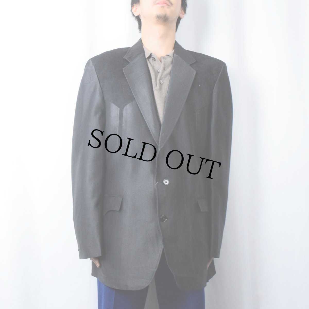 画像2: 90's〜 Circle S USA製 ウエスタンテーラードジャケット BLACK SIZE46L (2)