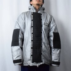 画像2: BOSSTECH エルボーパッチ付き シャイニー 中綿入りジャケット XL (2)