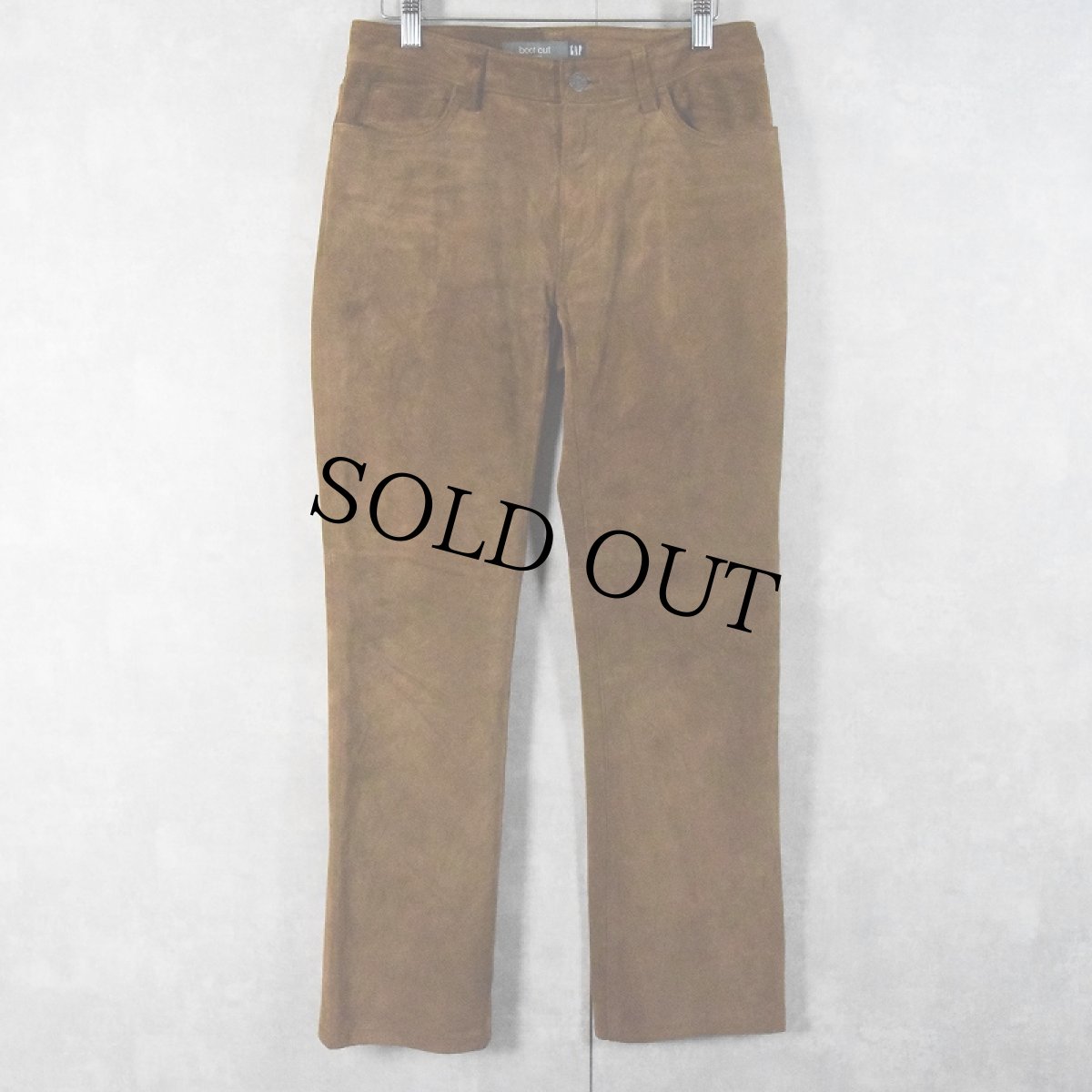 画像1: GAP "boot cut" スエードレザーパンツ SIZE4 (1)