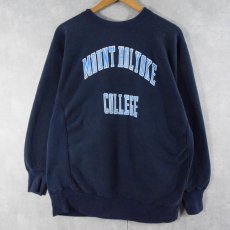 画像1: REVERSE WEAVE TYPE "MOUNT HOLYOKE COLLEGE" プリントスウェット NAVY  (1)