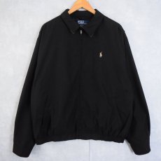 画像1: POLO Ralph Lauren チンスト付き ロゴ刺繍 スイングトップ BLACK XL (1)