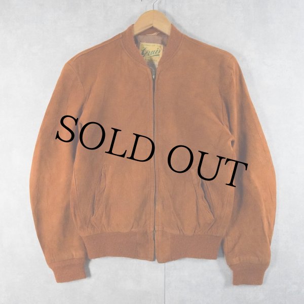 50s Durable Sportswear スウェードブラウンジャンパー