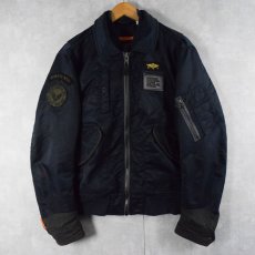 画像1: 90's Schott Bros. inc. 民間用 TYPE CWU-R フライトジャケット NAVY LARGE-L (1)