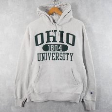 画像1: Champion REVERSE WEAVE "OHIO UNIVERSITY" プリントスウェットフーディー M (1)