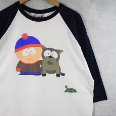 画像1: 90's SOUTH PARK USA製 キャラクタープリント ラグランTシャツ XL (1)