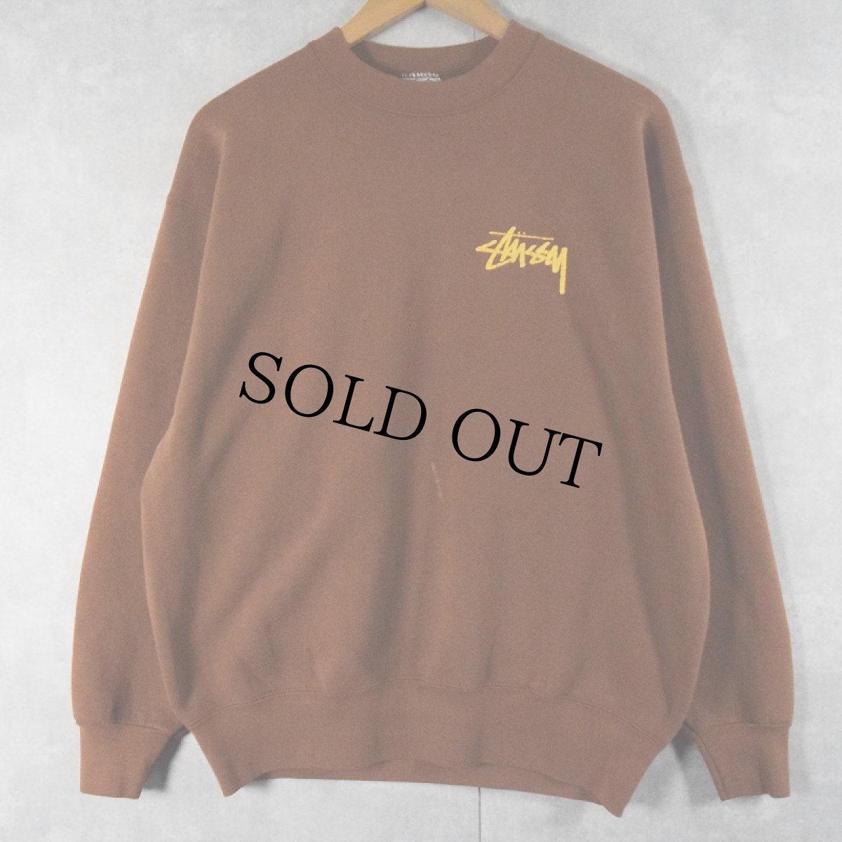 画像2: 90's ブート STUSSY USA製 ロゴプリントスウェット L (2)