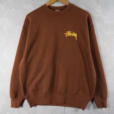 画像2: 90's ブート STUSSY USA製 ロゴプリントスウェット L (2)