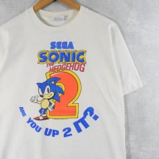 画像1: 90's SONIC "THE HEDGEHOG" ゲームキャラクタープリントTシャツ L (1)