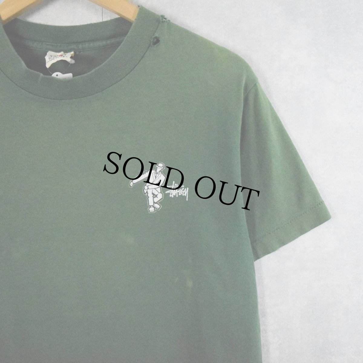 画像2: 90's STUSSY USA製 プリントTシャツ M (2)