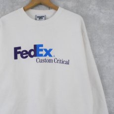 画像1: 90's Lee USA製 "FedEx" 企業ロゴプリントスウェット XL (1)