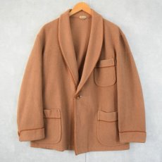 画像1: 〜80's CONTEX ショールカラー ウールスモーキングジャケット SIZE50 (1)