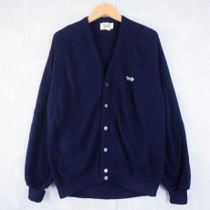 画像1: 80's The Fox JCPenney アクリルニットカーディガン NAVY L (1)