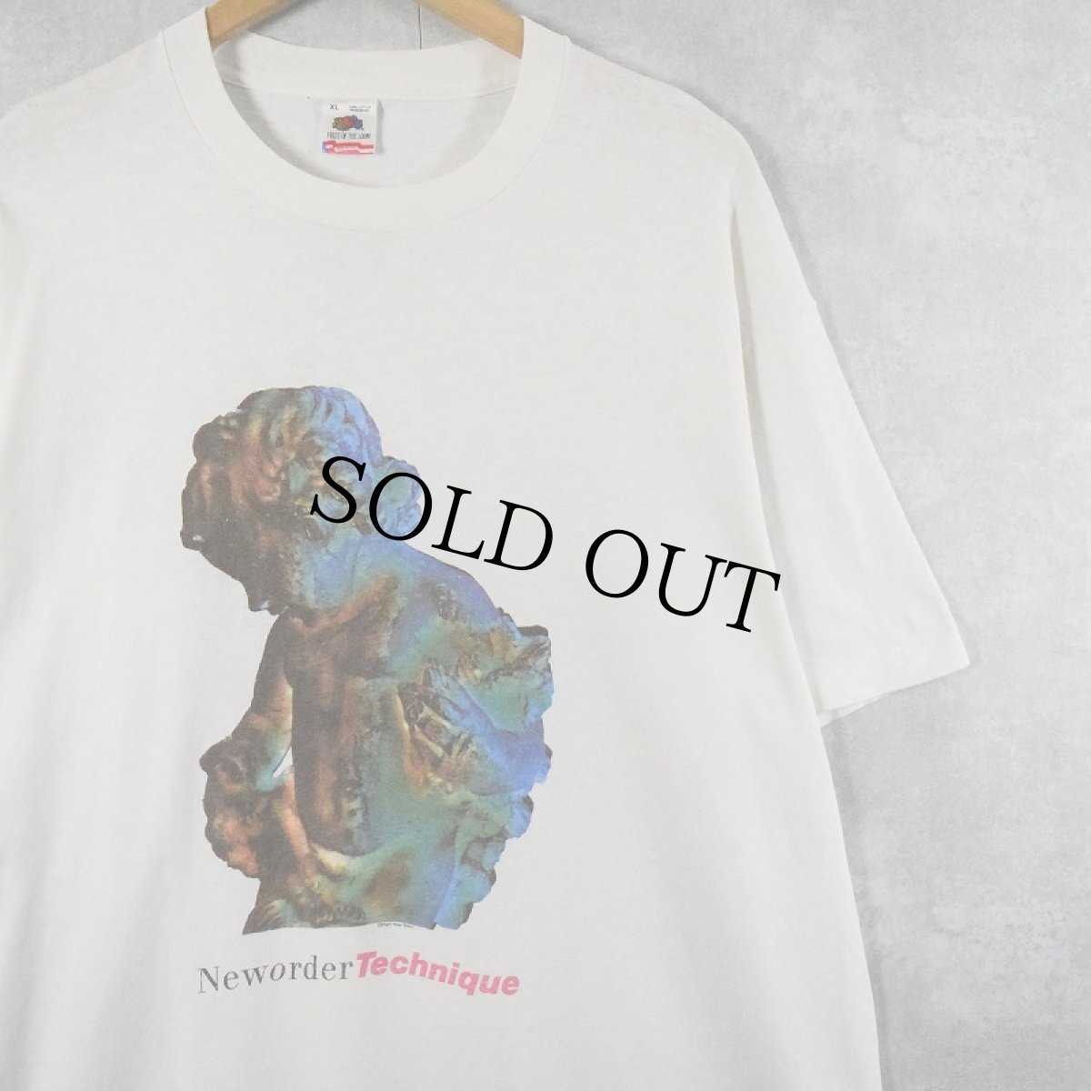 画像1: 90's New Order USA製 "Technique" ロックバンドアルバムTシャツ XL (1)