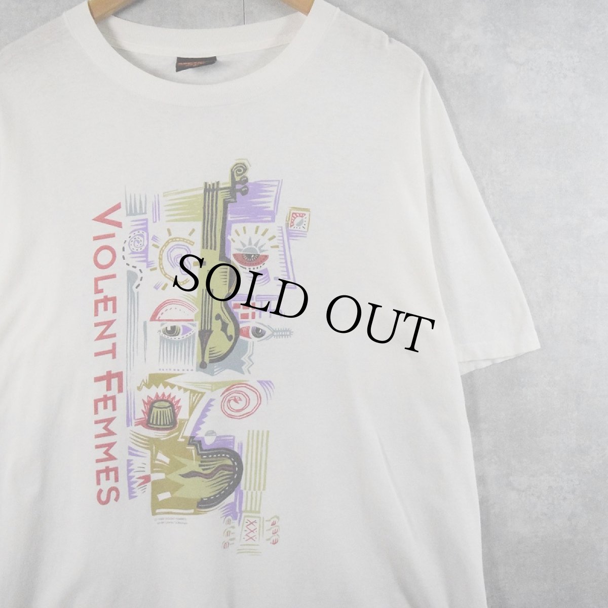 画像1: 90's VIOLENT FEMMES USA製 フォークパンクバンドTシャツ XL (1)