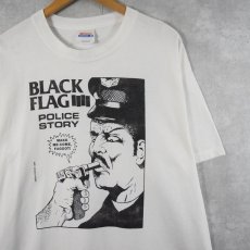画像1: BLACK FLAG "POLICE STORY" ハードコアパンクバンドTシャツ L (1)