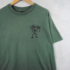 画像2: 80's ブート STUSSY USA製 シャドーマンプリントTシャツ XL (2)