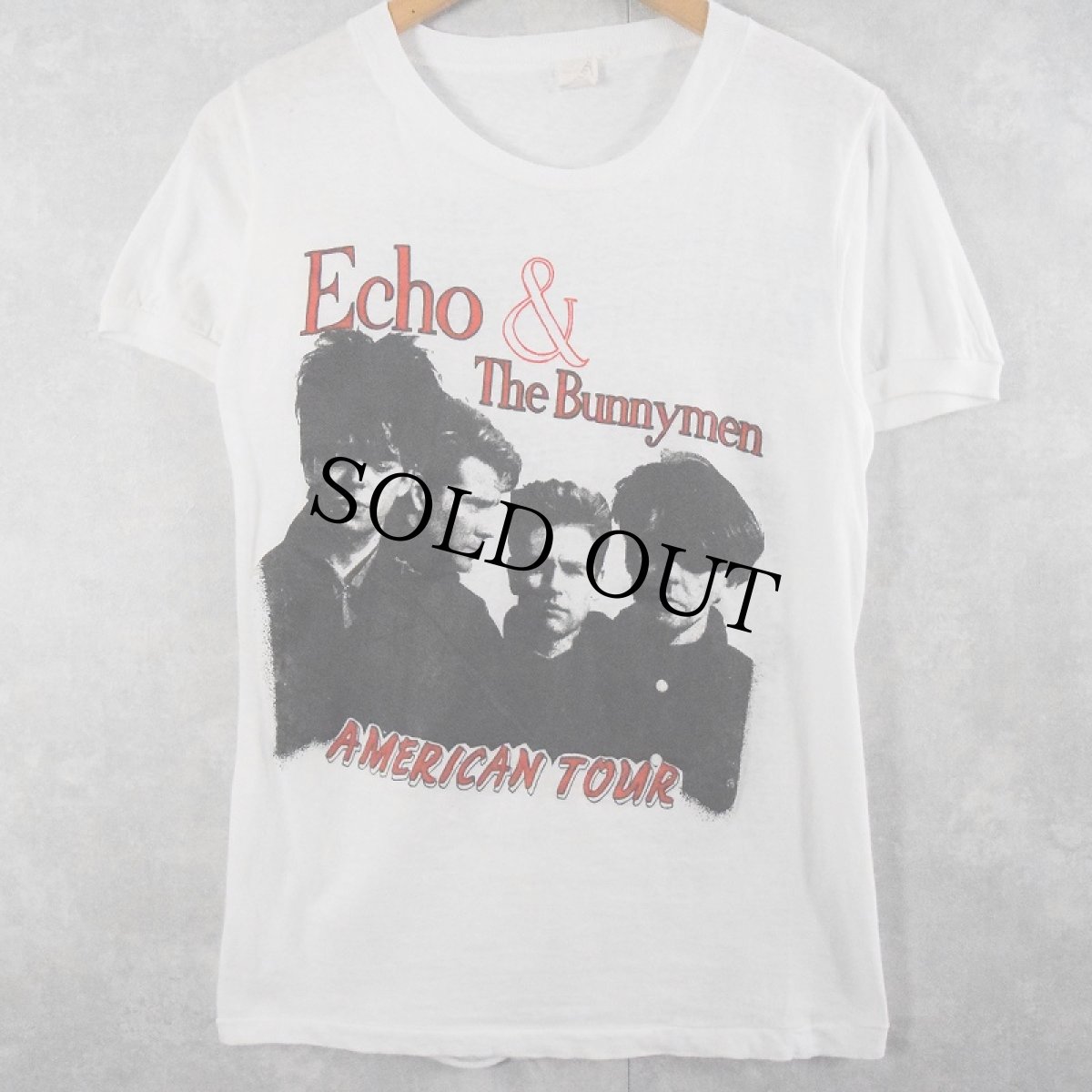 画像1: 【SALE】 70〜80's Echo & The Bunnymen ポストパンクバンド ツアーTシャツ L (1)