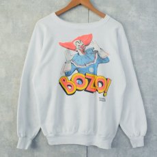 画像1: 90's Bozo The Clown USA製 キャラクタープリントスウェット XL (1)