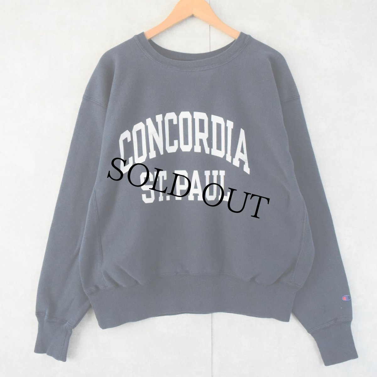 画像1: 2000's Champion REVERSE WEAVE "CONCORDIA ST. PAUL" プリントスウェット NAVY XL (1)