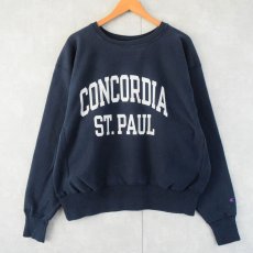 画像1: 2000's Champion REVERSE WEAVE "CONCORDIA ST. PAUL" プリントスウェット NAVY XL (1)