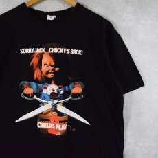 画像1: 2000's CHILD'S PLAY 2 "CHUCKY" ホラー映画プリントTシャツ BLACK L (1)