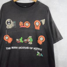 画像1: 90's SOUTH PARK "THE MANY DEATHS OF KENNY" キャラクタープリントTシャツ BLACK (1)